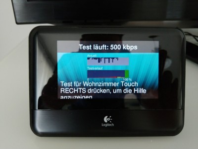 SB Touch Netzwerktest bei 500 kbps Bandbreite.
